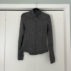 Lululemon Gray Plaid Zip-Up Jacket